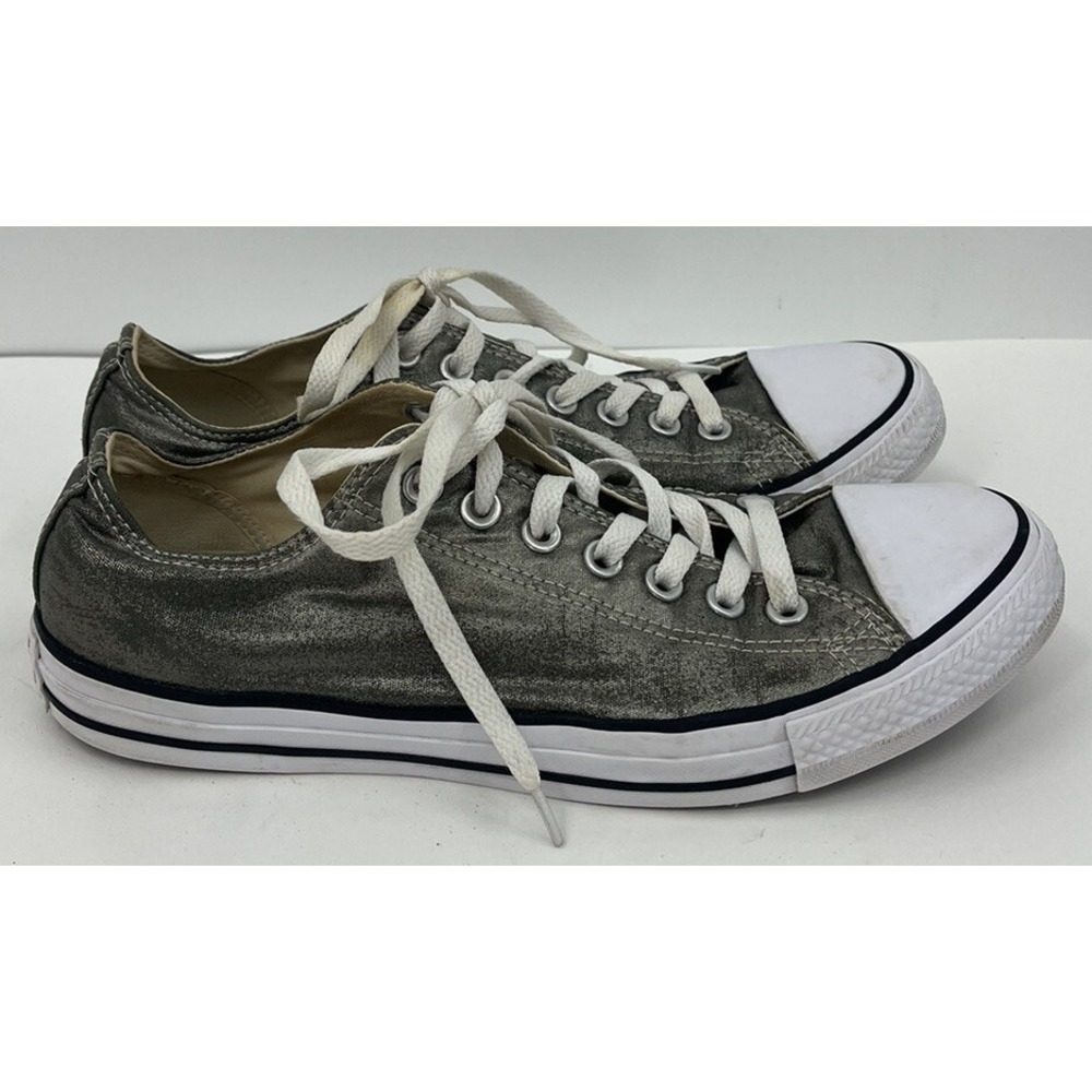 Converse All Star Women's 11 Men's 9 Low Top Chuck Taylors Sneakers Metallic - Picture 1 of 9